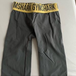 Xs grey and yellow gymshark leggings